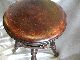 Antique Charles Parker Co Adjustable Piano Stool Claw Foot Glass Ball 1800-1899 photo 2