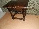 Wonderful Antique English Oak Pub Table With Carved Detail & Drawer 1900-1950 photo 1