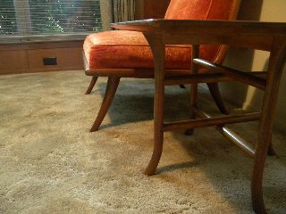 1950 ' S Widdicomb Sabre Leg Slipper Chair And Matching Side Table photo
