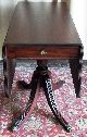 Antique Mahogany Drop Leaf Center Spindle Table With 1 Drawers 1900-1950 photo 2