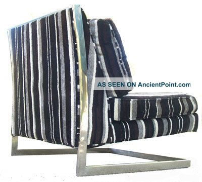 Good Milo Baughman Cantilevered Slipper Lounge Chair Orig Fabric Nr Post-1950 photo