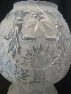 Victorian Etched & Moulded 4ins Fit Tulip Globe For Oil Lamp - Damaged Lamps photo 2
