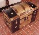 Refinished Dome Top Steamer Trunk Antique Chest W/working Lock & Key 1800-1899 photo 2
