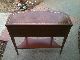 Vintage Mahogany 2 Drawer,  Leather Top Hall Table By Hekman,  Made In Usa Post-1950 photo 4