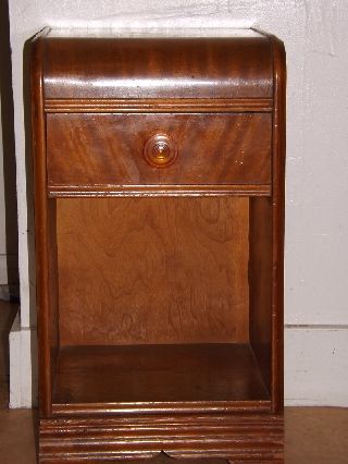 ~vintage~antique~waterfall Nightstand~art Deco~end Table~ photo