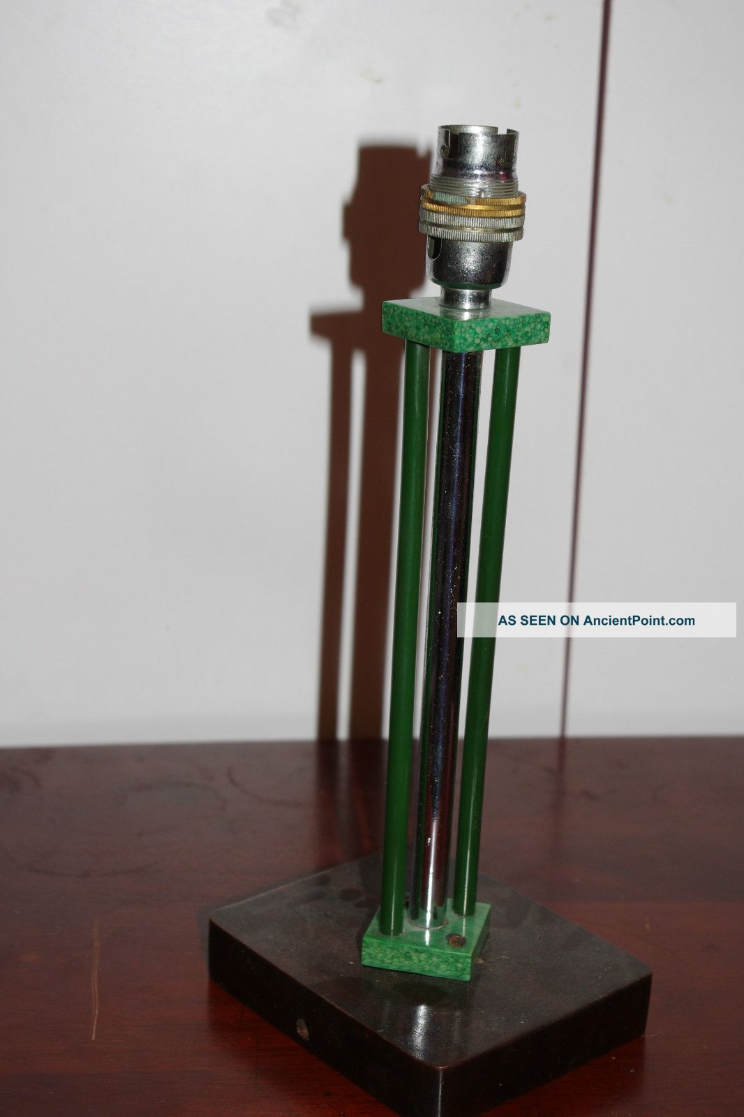Art Deco Green Lamp Stand - Parts 20th Century photo