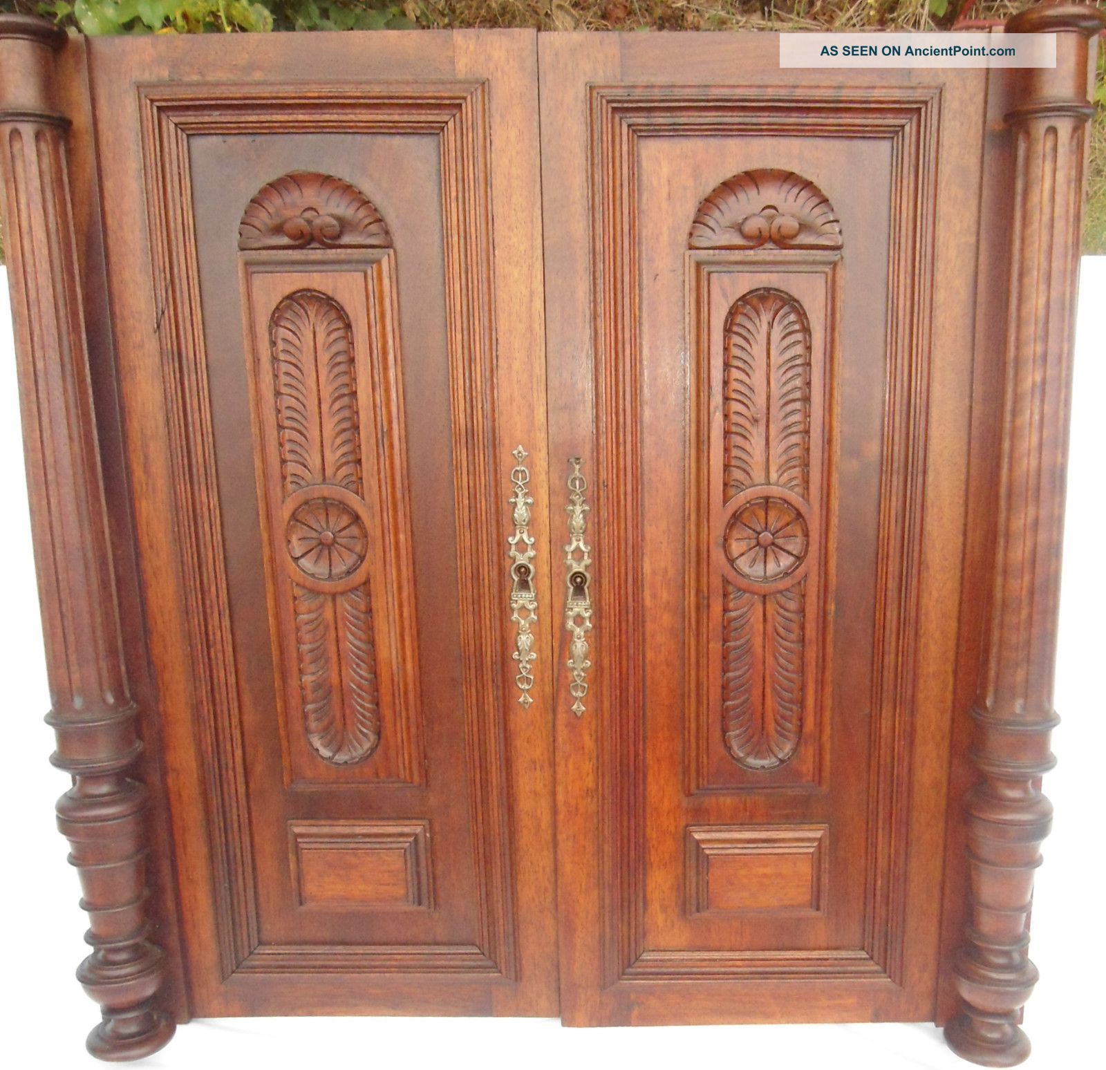 Outstanding Pair Of French Highly Carved 19th Century Cabinet Dooors Parts & Salvaged Pieces photo
