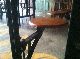 Industrial Table With 8 Swinging Stool Attached Post-1950 photo 1