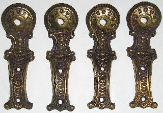 (4) Vintage Brass Furniture Legs (5 1/4 