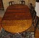 Victorian Oak Dining Room Banquet Table Claw Foot Leafs 1900-1950 photo 5