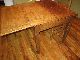 Antique English Pub Table Solid Oak Drawleaf/folding L@@k 1900-1950 photo 2