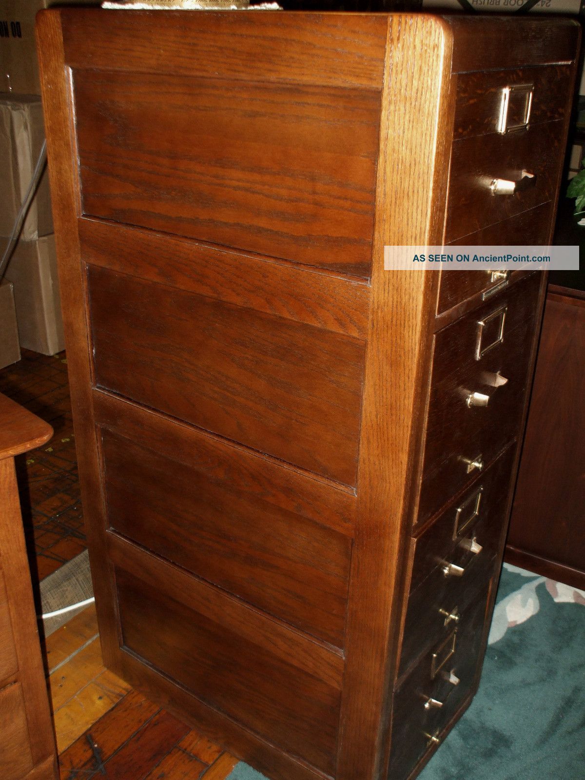 Antique Oak File Cabinet Library Bureau Sole Makers 4 Drawer Antique Oak File Cabinet Library Bureau Sole Makers 4 Drawer Refinished Usa - Antique Oak File Cabinet Library Bureau Sole Makers 4 Drawer