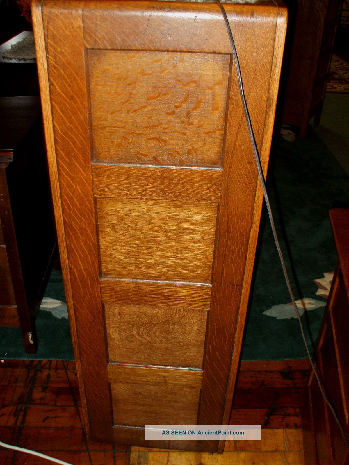 Antique 5 Drawer Oak File Cabinet