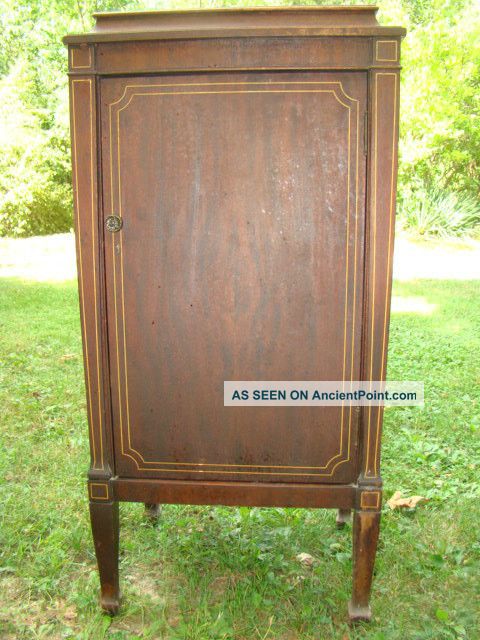 Antique Sheet Music Cabinet Walnut Herrzog Art Furniture Saginaw Mi ~greyhound 1900-1950 photo