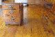 Antique Oak Larkin Sewing Table End - Table 3 Drawers Key 1800-1899 photo 3