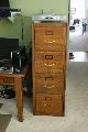 Antique Oak 4 Drawer File Cabinet Made In America - 1900-1950 photo 1