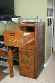 Antique Oak 4 Drawer File Cabinet Made In America - 1900-1950 photo 2