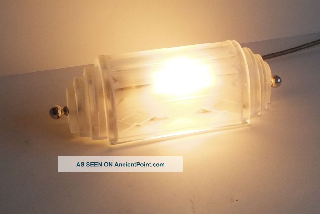 Vintage 1930 ' S French Art Deco E.  J.  G.  Robert Glass Wall Light Applique Sconce Art Deco photo