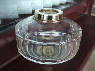 Victorian Clear Glass Oil Lamp Font photo