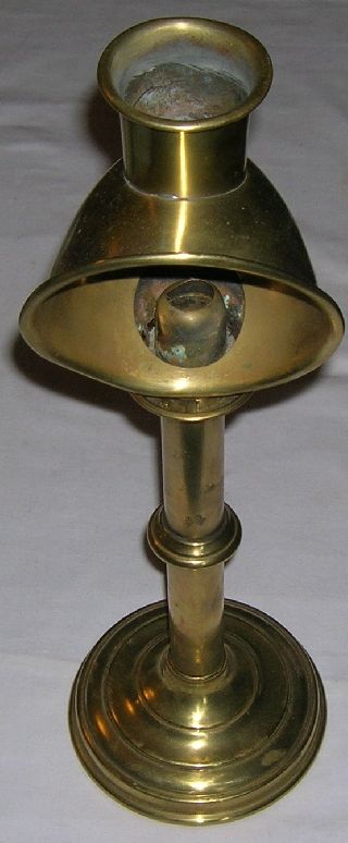 Victorian Brass Student Candle Reading Lamp photo