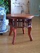 Wow Vtg Mid Century Wood Console End Table With Brass Beading Accents 1900-1950 photo 3