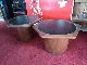 Vintage Mid Century Modern Pair Of End Tables Octegon Shape Wood & Leather Top Post-1950 photo 1