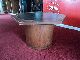 Vintage Mid Century Modern Pair Of End Tables Octegon Shape Wood & Leather Top Post-1950 photo 6