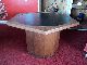 Vintage Mid Century Modern Pair Of End Tables Octegon Shape Wood & Leather Top Post-1950 photo 8