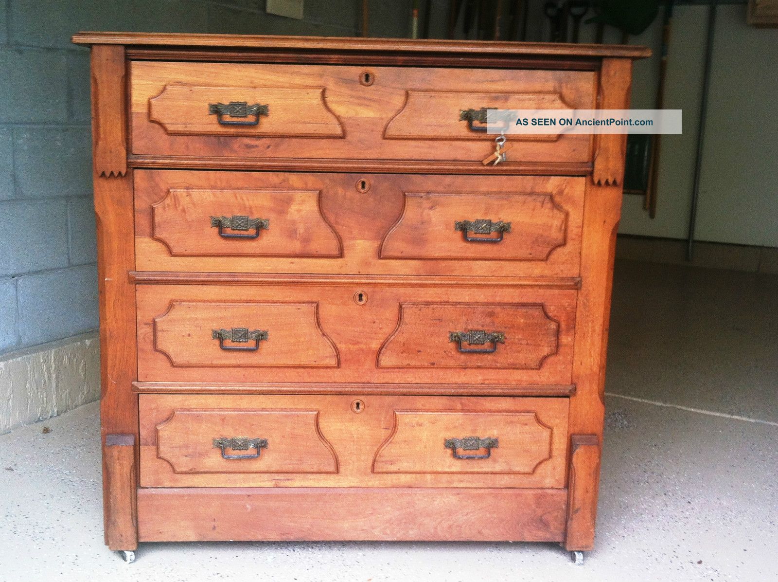 1800s Antique 4 Drawer Dresser 1800-1899 photo
