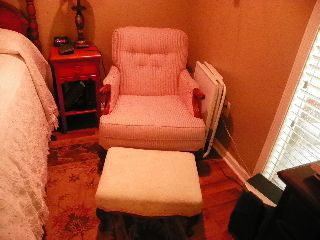 Antique Chair And Ottoman photo