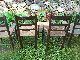 Antique 4 Grain Painted Stenciled New Jersey Primitive Ladderback Chairs 1800-1899 photo 7