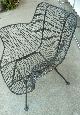 Woodard Sculptura Wire Chair,  Black Eames Mid Century Modern Era Post-1950 photo 2