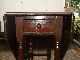 Antique Vintage American Victorian Gated Gate Leg Drop Leaf Table With Drawer 1900-1950 photo 1