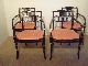Set Of 4 Baker Historic Charleston Governor Alston Regency Faux Bamboo Chairs Post-1950 photo 1