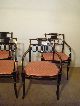 Set Of 4 Baker Historic Charleston Governor Alston Regency Faux Bamboo Chairs Post-1950 photo 3