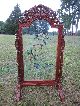 Antique Mahogany Carved Stand With Ornate Glass Display Other photo 1