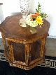 Vintage Octagon Side Or End Table W/ Light And Storage Post-1950 photo 2