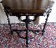 Antique Walnut Top,  Carved Wood Accent Table/ Stand 1900-1950 photo 3