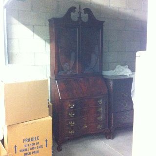 Chippendale Mahogany Secretary Desk Jasper Cabinet Company Price Reduced Antique photo
