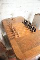 Antique Game / Chess Table Queen Anne Circa 1900 With Chess Pieces 1900-1950 photo 3