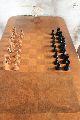 Antique Game / Chess Table Queen Anne Circa 1900 With Chess Pieces 1900-1950 photo 5