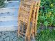 Set Of Three Vintage Folding Wooden Chairs - Caned Seats - Early 1900 ' S 1900-1950 photo 3
