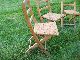 Set Of Three Vintage Folding Wooden Chairs - Caned Seats - Early 1900 ' S 1900-1950 photo 5
