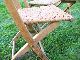 Set Of Three Vintage Folding Wooden Chairs - Caned Seats - Early 1900 ' S 1900-1950 photo 6