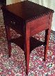 Antique Mahogany Square Two Tier Table With Drawer 1900-1950 photo 2
