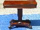 Rare Antique 19c Rosewood Empire Regency Tooled Leather Top Game Table 1800-1899 photo 1