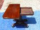 Rare Antique 19c Rosewood Empire Regency Tooled Leather Top Game Table 1800-1899 photo 3