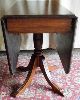 Antique Mahogany Drop Leaf Center Spindle Table With Drawer 1900-1950 photo 3