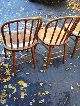 S.  Bent Brothers 4 Solid Oak Bow Back Dinning Room Chairs Nr 1900-1950 photo 2