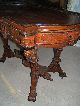 Ornate Victorian Renaissance Revival Carved Walnut Turtle Top Center Table Nr 1800-1899 photo 1